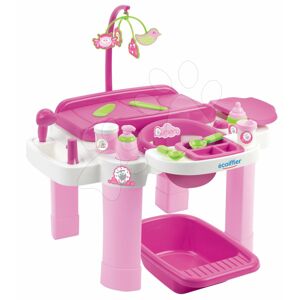 Écoiffier prebaľovací stôl pre bábiky Nursery s kúpeľnou a jedálenským kútikom 2879