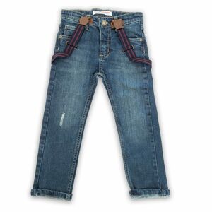 Džínsové nohavice so šľapkami, Minoti, TRADE 12, modrá - 104/110 | 4/5let