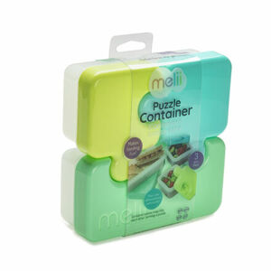 Melii Olovrantový box Puzzle 850 ml - zelený, limetkový, modrý
