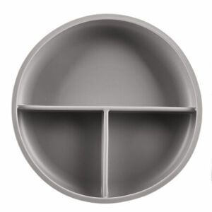 Zopa Silikónový delený tanierik s prísavkou - šedý