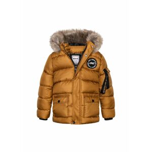 Chlapčenský nylonový kabát Puffa, Minoti, 11COAT 26, hnedý - 134/140 | 9/10let