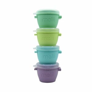 Melii Silikónové kelímky na potraviny Snap&Go 118 ml - 4ks