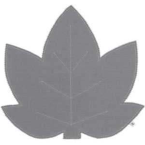 Ľanové prestieranie javorový list tmavo sivá so striebrom 37x37cm