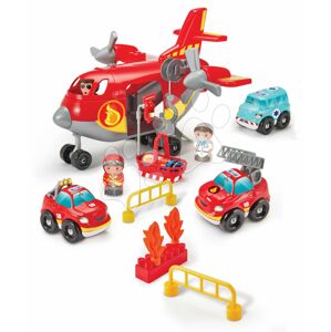 Stavebnica požiarnici s lietadlom Abrick Fireman Cargo Plane Écoiffier so 4 postavičkami a 3 vozidlami od 18 mes