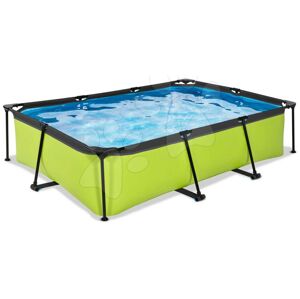 Bazén s filtráciou Lime pool Exit Toys oceľová konštrukcia 300*200*65 cm zelený od 6 rokov