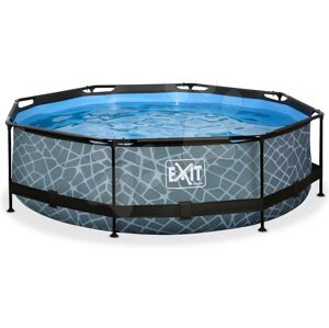 Bazén s filtráciou Stone pool Exit Toys kruhový oceľová konštrukcia 300*76 cm šedý od 6 rokov