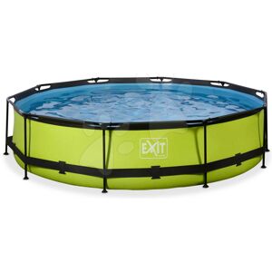 Bazén s filtráciou Lime pool Exit Toys kruhový oceľová konštrukcia 360*76 cm zelený od 6 rokov