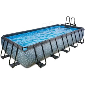 Bazén s pieskovou filtráciou Stone pool Exit Toys oceľová konštrukcia 540*250*100 cm šedý od 6 rokov