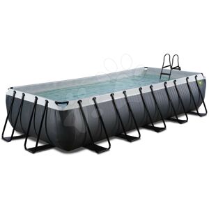 Bazén s pieskovou filtráciou Black Leather pool Exit Toys oceľová konštrukcia 540*250*100 cm čierny od 6 rokov