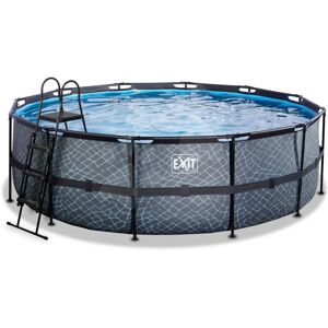 Bazén s filtráciou Stone pool Exit Toys kruhový oceľová konštrukcia 450*122 cm šedý od 6 rokov