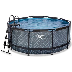 Bazén s pieskovou filtráciou Stone pool Exit Toys kruhový oceľová konštrukcia 360*122 cm šedý od 6 rokov