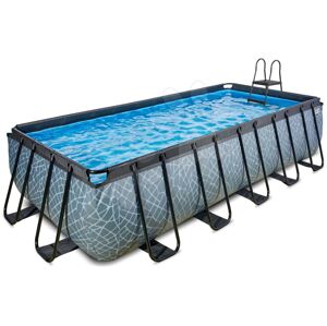 Bazén s pieskovou filtráciou Stone pool Exit Toys oceľová konštrukcia 540*250*122 cm šedý od 6 rokov