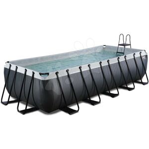 Bazén s pieskovou filtráciou Black Leather pool Exit Toys oceľová konštrukcia 540*250*122 cm čierny od 6 rokov