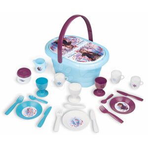 Košík s obedovou súpravou a pohármi Frozen 2 Disney Smoby s 21 doplnkami