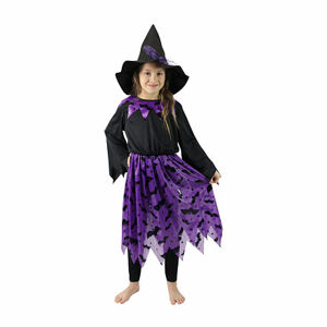 Rappa Detský kostým čarodejnice s netopiermi a klobúkom (S) e-obal