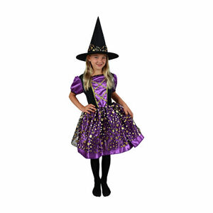 Rappa Detský kostým čarodejnice fialovo-čierna (S) e-obal
