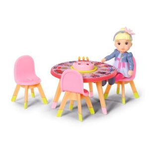Zapf Creation BABY born Minis Súprava s narodeninovým stolom, stoličkami a bábikou