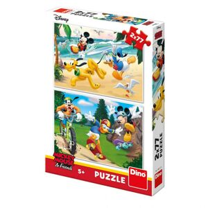 Dino puzzle WD Mickey športuje 2x77D