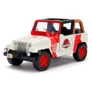 Autíčko Jeep Wrangler Jurassic World Jada kovové s otvárateľnými dverami dĺžka 10,2 cm 1:32