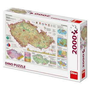 Dino puzzle Mapy českej republiky 2000D