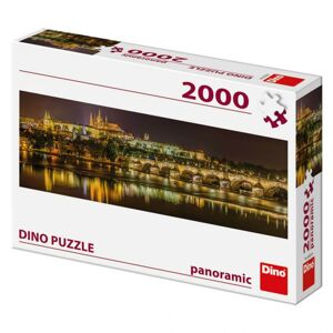 Dino puzzle Karlov most v noci 2000D panoramic