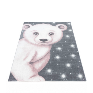 Detský ružový koberec Bambi Macko - rôzne rozmery -: 160x220 cm