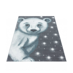 Detský modrý koberec Bambi Macko - rôzne rozmery -: 160x220 cm