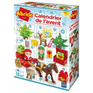 Adventný kalendár 2020 Abrick Écoiffier Mikuláš so sánkami a lesnými zvieratkami, 24 dielov od 18 mes