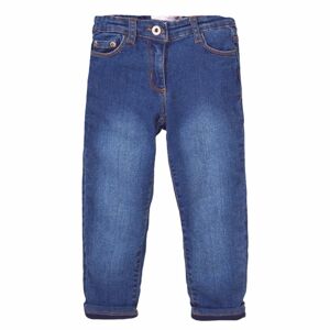 Dievčenské džínsové nohavice s podšívkou a elastanom, Minoti, 8GLNJEAN 4, modrá - 86/92 | 18-24m