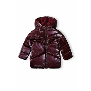 Dievčenský prešívaný kabát Puffa s kožušinovou podšívkou, Minoti, 16coat 23, fialová - 98/104 | 3/4let