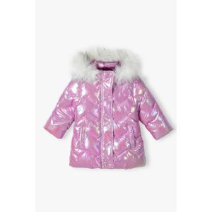Dievčenský prešívaný kabát Puffa, Minoti, milkshake 1, ružový - 98/104 | 3/4let