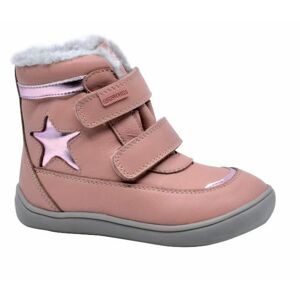 Dievčenské zimné topánky Barefoot LINET ROSA, Protetika, ružové - 33