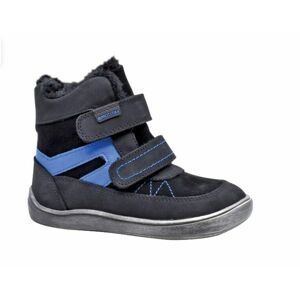 Chlapčenské zimné topánky Barefoot RODRIGO BLACK, Protetika, čierna - 28