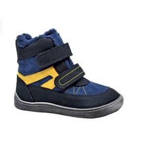 Chlapčenské zimné topánky Barefoot RODRIGO NAVY, Protetika, modrá - 23