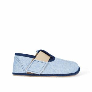 Chlapčenské papuče Barefoot Pegres, BF01 textil, modré - 22
