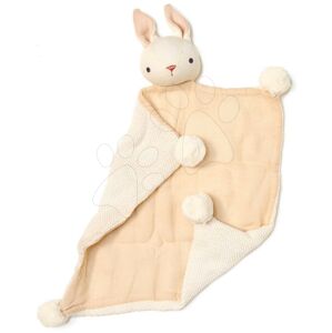 Zajačik pletený na maznanie Baby Threads Cream Bunny Comforter ThreadBear krémový 42 cm z jemnej mäkkej bavlny od 0 mes