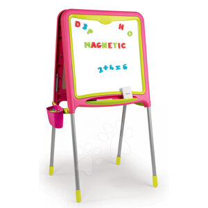 Magnetická obojstranná školská tabuľa Activity Smoby 410303 ružová