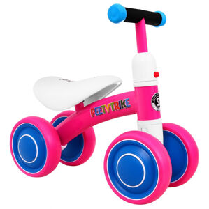 SporTrike Prvý detský balančný bicykel PettyTrike Ružový 4-kolesový