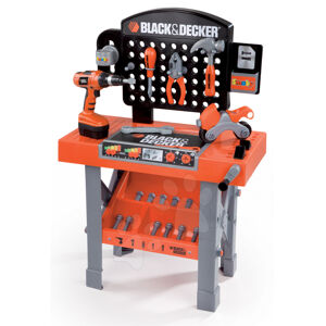 Smoby pracovná dielňa Black&Decker s mechanickou vŕtačkou 500205 červeno-čierna