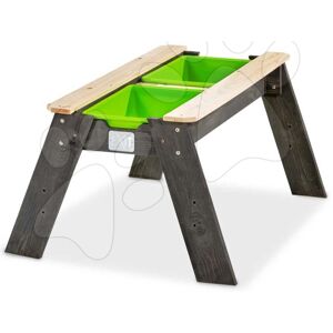 Pieskovisko cédrové stôl na vodu a piesok Aksent sand&water table Exit Toys veľké s krytom objem 32 kg
