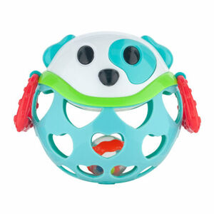 CANPOL BABIES Interaktívna hračka loptička s hrkálkou Modrý psík