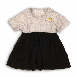 Šaty dievčenské s krátkým rukávom, Minoti, TWIST 12, černá - 68/80 | 6-12m