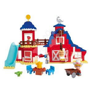 Stavebnica Dino Ranch Clubhouse PlayBig Bloxx BIG domček so šmykľavkou a 2 figúrkami 168 dielov od 1,5-5 rokov