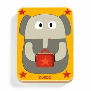 DJECO Trojvrstvové puzzle Leo & Co