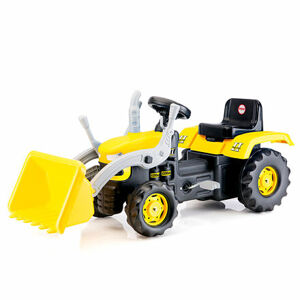 DOLE Veľký šliapací traktor s rýpadlom, žltý