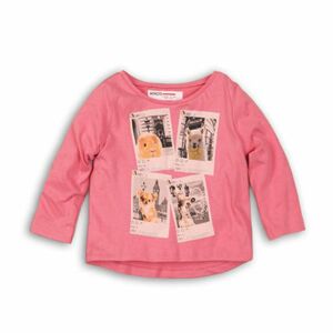 Tričko dievčenské s dlhým rukávom, Minoti, GTP 2, růžová - 68/80 | 6-12m