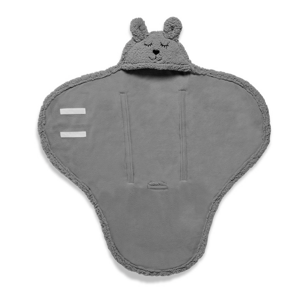 Detská Wrap deka Bunny Jollein 100x105cm - Storm grey