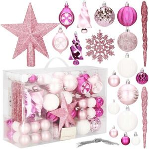 Vianočné ozdoby 101 ks SPRINGOS CA0859 - ružové