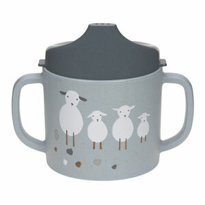 Lässig Sippy Cup PP/Cellulose Tiny Farmer Sheep/Goose blue detský hrnček