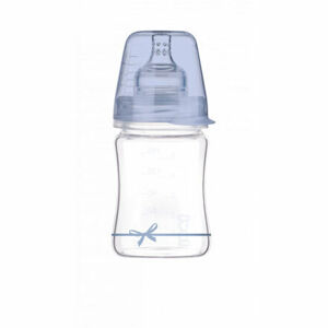 LOVI Fľaša sklenená 150 ml BABY SHOWER chlapec